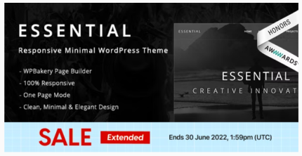 Essential - Responsive Minimal WordPress Theme – Free Download
